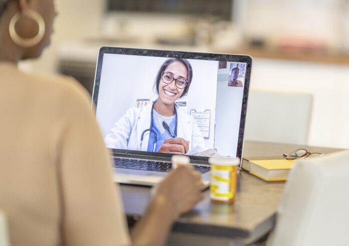 Virtual Screen Online Consultation Laptop Doctor